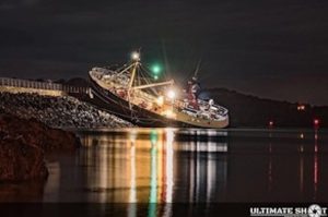 Algrie went aground at Plymouth in October after leaving Sutton Harbour - @ Fiskerforum