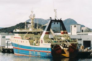 The crew of Northguider (seen here as Atlantic Viking) were lifted off today in the northern part of Svalbard - @ Fiskerforum