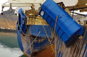 Thyborøn has introduced its BlueStream Type 23 semi-pelagic trawl doors. Image: Hampiðjan - @ Fiskerforum