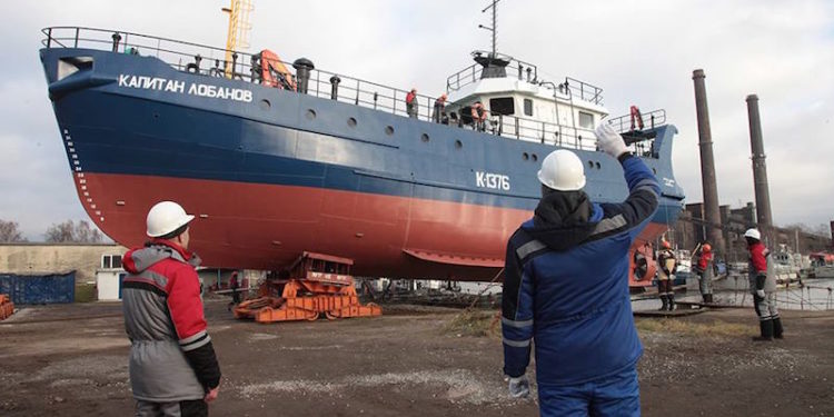 Marfish vessel Captain Lobanov has been refitted at Svetloe near Kaliningrad - @ Fiskerforum