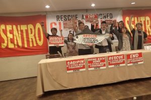 SENTRO activists demanding the return of crew members held in Indonesia - @ Fiskerforum
