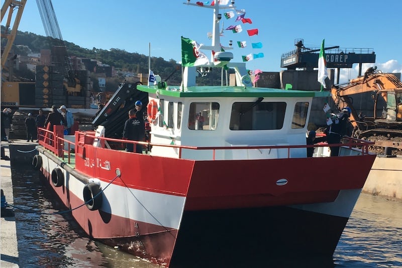 The Coprexma-designed aluminium catamaran has been built for the Eurl Zizou fish farm at Chlef