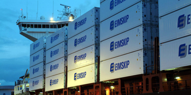Eimskip has a fleet operating across the North Atlantic. Image: Eimskip - @ Fiskerforum