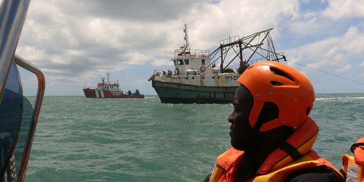 Monitoring fishing activity in Mozambique waters. Image: Stop Illegal Fishing - @ Fiskerforum