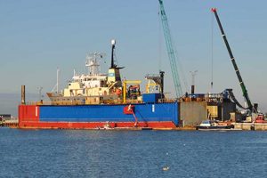 The Hirtshals Yard floating dock is back in action after a tough few months - @ Fiskerforum