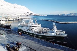 Norwegian and Icelandic pelagic vessels alongside in Norðfjörður. Image: SVN/Petter Geir Smådal - @ Fiskerforum