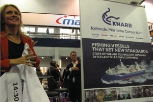 Fisheries minister Thorgerður Katrín Gunnarsdóttir formally launched Knarr Maritime at ESE in Brussels - @ Fiskerforum
