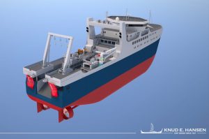The design team at the Faroe Islands branch of Danish naval architect Knud E Hansen has been working on ideas to redefine the classic stern trawler - @ Fiskerforum
