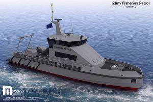 The 26m monohull patrol vessel for South Fisheries - @ Fiskerforum