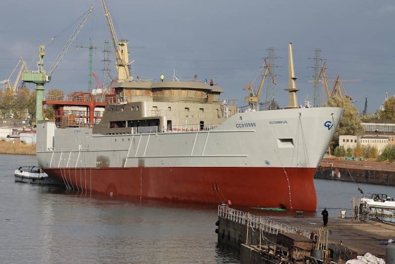 Scombrus has been launched at Nauta for completion by Havyard Ship Technology. Image: Nauta - @ Fiskerforum