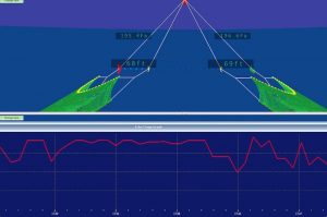 The Notus Echo tells a shrimp trawler’s skipper when and where the shrimp are caught. Image: Notus - @ Fiskerforum