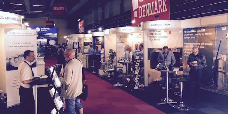 The Danish pavilion at the 2015 Aqua-Nor exhibition. This year the Danish group can be found at Hall C