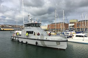 FPV Rhodri Morgan arriving in Milford for the first time. Image: Milford Marina - @ Fiskerforum