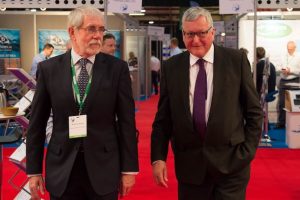 The SFF’s Bertie Armstrong with Cabinet Secretary for the Rural Economy Fergus Ewing at last year’s Skipper Expo - @ Fiskerforum