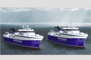 Two trawlers being built for Royal Greenland are being fitted with Carsoe processing decks - @ Fiskerforum
