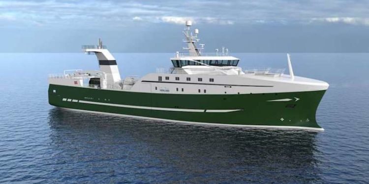 Nergård Havfiske’s new 80 metre factory trawler will be fitted out with a whitefish and shrimp processing deck supplied by Icelandic company Slippurinn - @ Fiskerforum