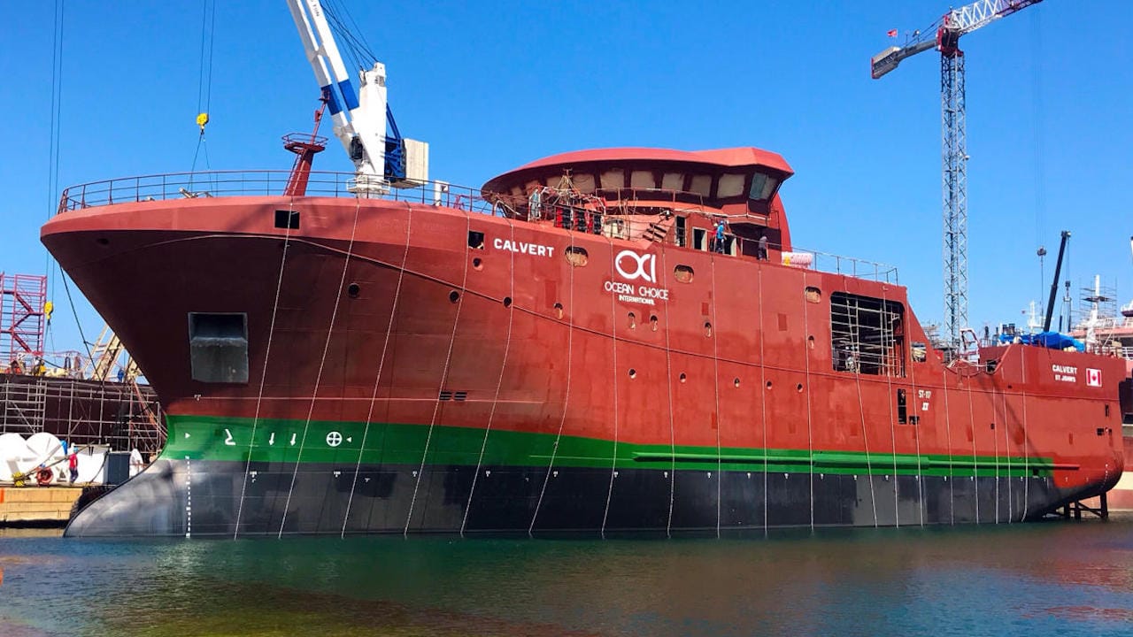 Read more about the article Ocean Choice’s new trawler floated off at Tersan