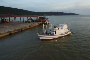 The demonstration vessel to promote human rights of workers in the Thai fishing industry