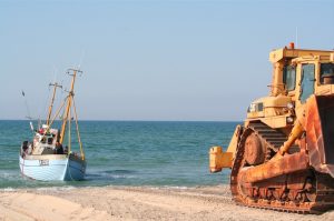 A beach boat at Thorup Strand - @ Fiskerforum