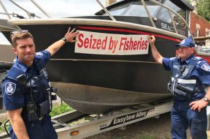 Fishery officers impounded the boat used for illegal fishing. Image: Victorian Fisheries Authority - @ Fiskerforum