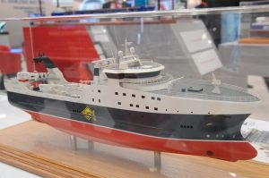 Vyborg Shipyard took the opportunity to display models of vessels under construction - @ Fiskerforum