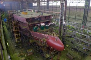One of the new trawlers taking shape at the Vyborg Shipyard - @ Fiskerforum