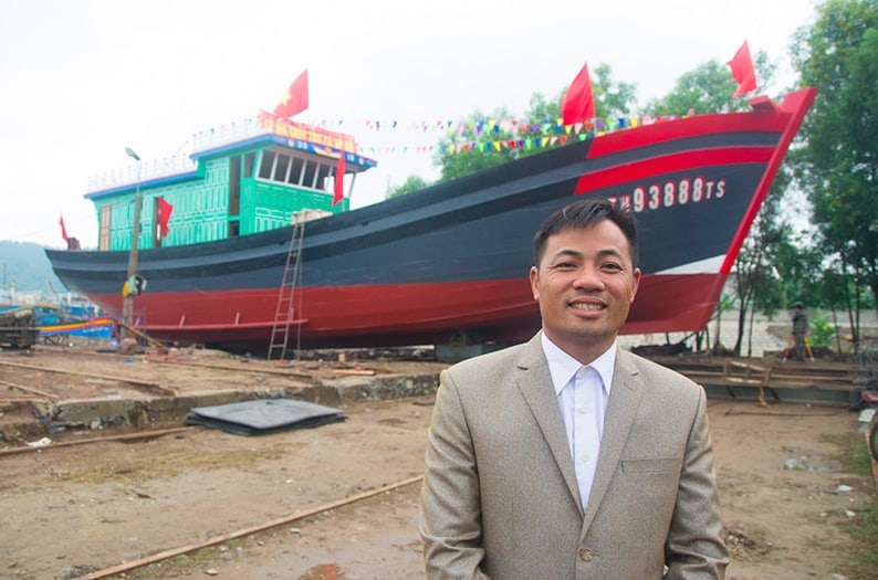 Trinh Van Hung at the launch of the new boat - @ Fiskerforum