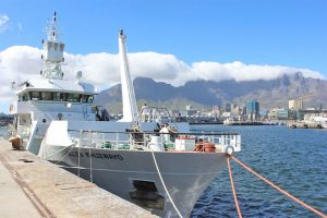 Research vessel Ellen Khuzwayo is conducting an innovative five-year survey on the effects of trawl fishing - @ Fiskerforum
