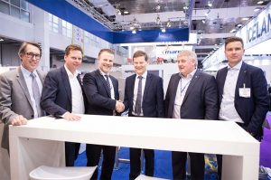 Marel and Samherji closed the deal on the FleXicut systems at the ESE in Brussels last week - @ Fiskerforum