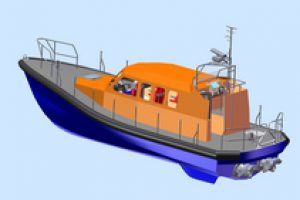 Computer rendering of the new hull: RNLI FCB2 Project Team - @ Fiskerforum