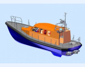 Computer rendering of the new hull: RNLI FCB2 Project Team - @ Fiskerforum