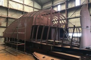 Nichola of Ladram’s hull is under construction at the Ibis yard in Holland and will be completed by Luyt - @ Fiskerforum
