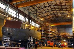 Three trawlers for Iceland at vary stages on construction at Vard’s Aukra yard. Image: Guðmundur Alfreðsson - @ Fiskerforum