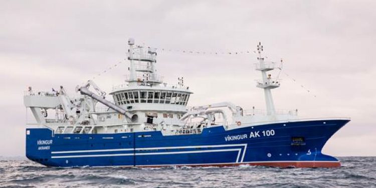 Icelandic pelagic vessel Víkingur is one of those fishing for blue whiting - @ Fiskerforum